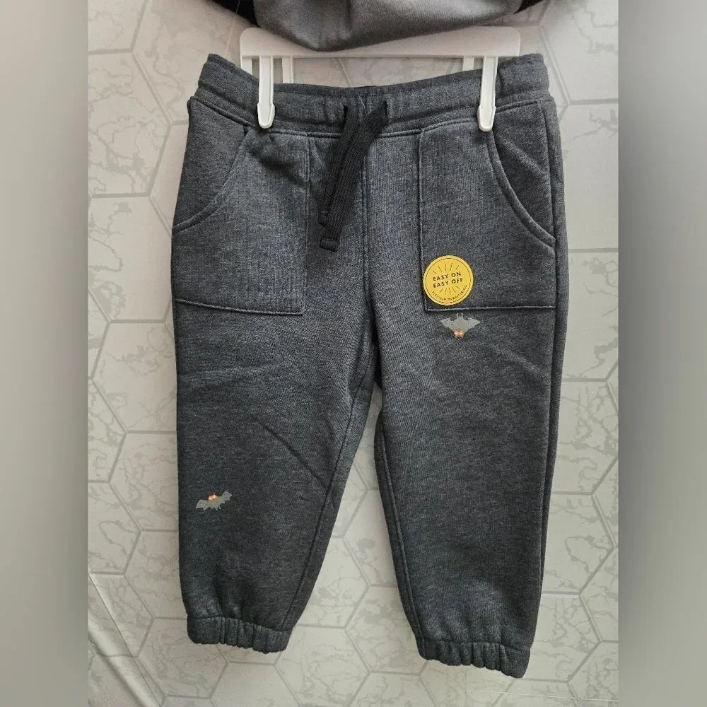Nwt Toddler Boy's Halloween French Terry Cat & Jack Joggers Outfit